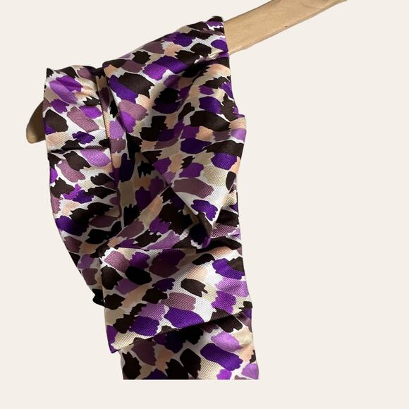 Kate Spade Aubrey Silk Multicolor Abstract Print Ruffled Wrap Mini Dress Size 8 - Picture 8 of 12